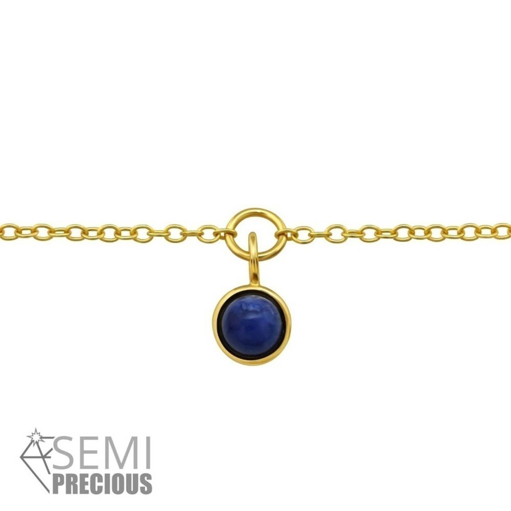 14k Gold Sodalite Dainty Bracelet​